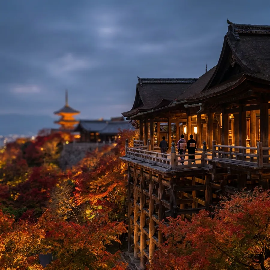 Kiyomizu-dera illuminato